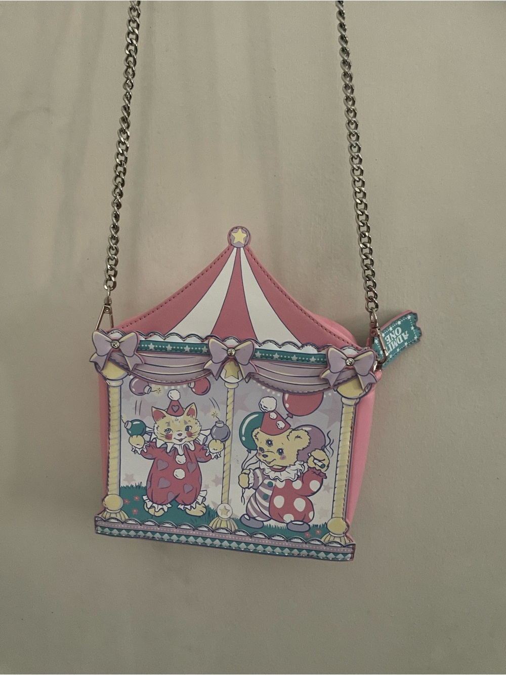 Dolls Kill Sugar Thrillz Pink Carousel Crossbody Bag NEW